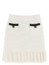 Self-portrait Self Portrait Women Structured Knit Mini Skirt In Neutral