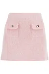 Self-portrait Knitted Mini Skirt In Pink