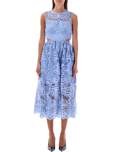 SELF-PORTRAIT WOMEN'S LACE CUT OUT MIDI DRESS