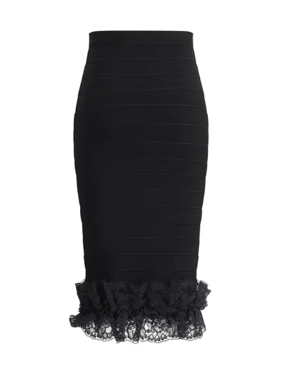 Self-portrait Women Lace Detail Midi Skirt