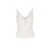 Self-portrait Self Portrait Women Lace Trim Knit Top In White