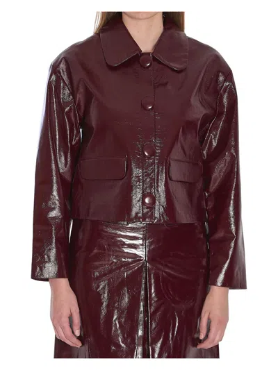 SELF-PORTRAIT WOMEN'S LEATHER CROPPED JACKET