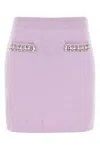 Self-portrait Self Portrait Lilac Stretch Viscose Blend Mini Skirt