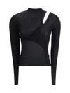 Self-portrait Self Portrait Women Cut Out Knit Top In Black