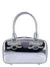 Self-portrait Silver-colored Handbag With Bows On The Front In Silver