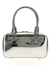 Self-portrait Silver-colored Handbag With Bows On The Front