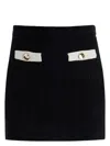 Self-portrait Self Portrait Black Alpaca Blend Skirt Women In Black
