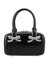 Self-portrait Mini Leather Tote Bag In Black