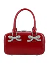 Self-portrait Rhinestone-embellished Mini Bag In Bugundy