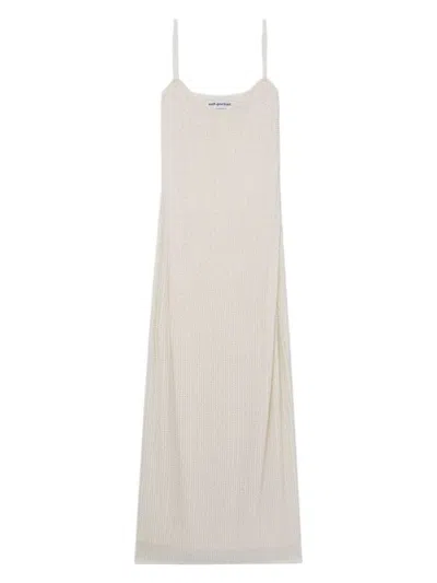 Self-portrait Rhinestone-embellished Sleeveless Maxi Dress In Cream
