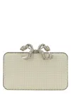 Self-portrait Pearl-embellished Box Clutch Bag