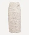 Self-portrait Women's Pink Boucle Pearl Midi Skirt