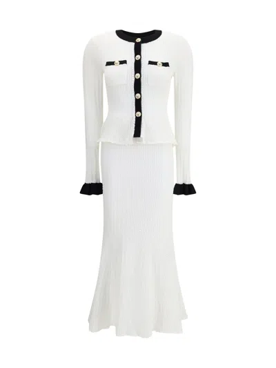 SELF-PORTRAIT SELF-PORTRAIT WOMEN POINTELLE KNIT LONG DRESS