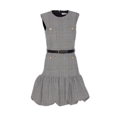 Self-portrait Self Portrait Women Prince Of Wales Check Mini Dress In Gray