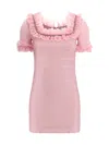Self-portrait Ruffle Knit Mini Dres