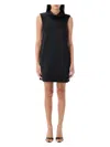 Self-portrait Women's Satin Chain Detail Mini Dress In Black