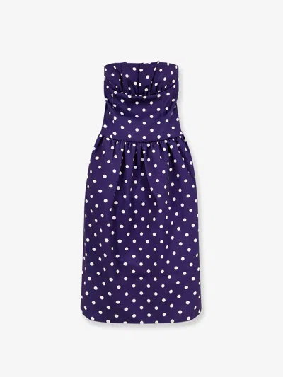Self-portrait Self Portrait Women Satin Dotted Midi Dress