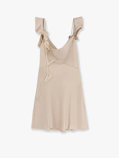 Self-portrait Self Portrait Women Satin Mini Dress With Floral Etails