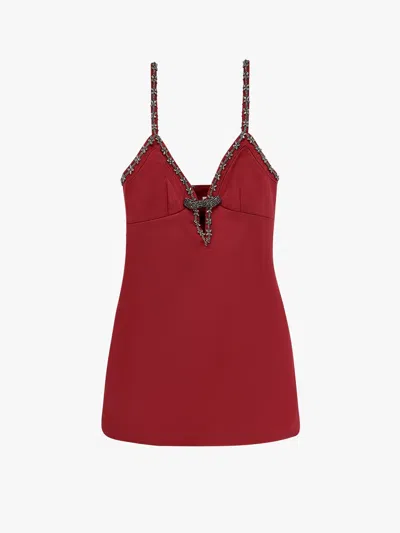 Self-portrait Self Portrait Women Satin Mini Dress With Jewel Details