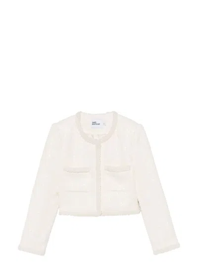 SELF-PORTRAIT WOMEN'S SELF-PORTRAIT FAUX PEARL TRIM JACKET
