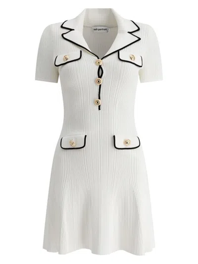 SELF-PORTRAIT WOMEN'S SELF-PORTRAIT SHORT RIBBED KNIT DRESS