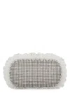 Self-portrait Christopher Kane Residency Clutch With All-over Rhinestones In Silver