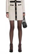 Self-portrait Women's Sequin Knit Mini Skirt In Cream In White
