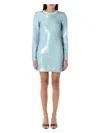 Self-portrait Women's Sequin Mini Dress In Blue