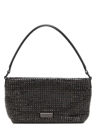 SELF-PORTRAIT WOMEN'S SILVER DIAMANTE SMALL HOBO BAG