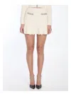 Self-portrait Crystal-embellished Mini Skirt In Ivory