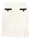 Self-portrait Self Portrait Women Structured Knit Mini Skirt In Neutral