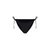Self-portrait Low-rise Waist Adjustable Panty Brief Swimsuit In Black