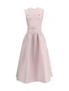 Self-portrait Taffeta Midi Dress In Pink
