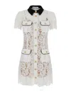Self-portrait Delicate Lace Dress With Structured Pockets In White