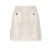 Self-portrait Sequined Crocheted Cotton And Cashmere-blend Mini Skirt