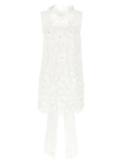 Self-portrait Self Portrait Women 'white Tulle Satin Bow Mini' Dress