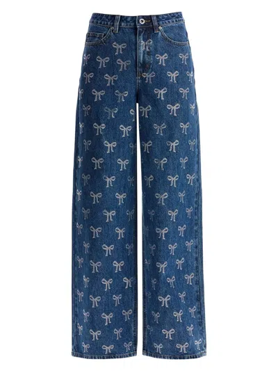 SELF-PORTRAIT WOMEN'S WIDE-LEG JEANS