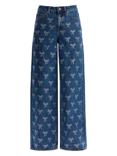 SELF-PORTRAIT WOMEN'S WIDE-LEG JEANS