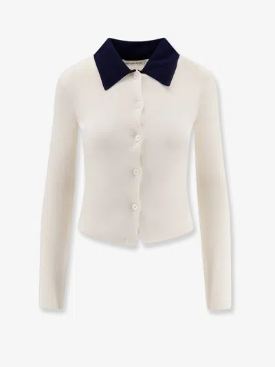 Self-portrait Self Portrait Women Wool Cardigan With Contrasting Collar In White