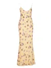 Self-portrait Self Portrait Yellow Floral Rhinestone Maxi Dress In Yellow