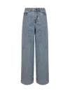 Self-portrait Light Blue Diamante Bow Jeans In Blue