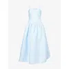Self-portrait Womens  X Disney Flared Woven Midi Dress Blue In Blue