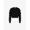 Self-portrait X Christopher Kane Cut-out Lace-detail Jumper In Black