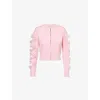 Self-portrait Cristopher Kane Residency Cardigan With Cut-out Details In Pink