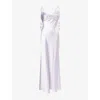 Self-portrait Flower Maxi Dress In Lilac