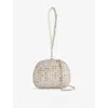 Self-portrait Womens Multi Crystal Satin Hard-shell Clutch Bag In Multi