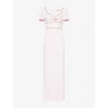 Self-portrait Crystal-embellished Rose Maxi Dress