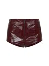 Self-portrait Self Portrait Women Leather Micro Shorts