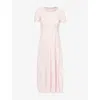 Self-portrait Embellished Floral Lace Midi Dress In Pink