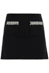 Self-portrait Self Portrait Knit Mini Skirt With Crystals In Black (black)